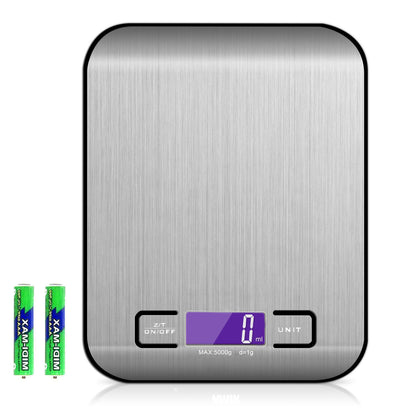 Flat Stainless Steel Kitchen Electronic Scale