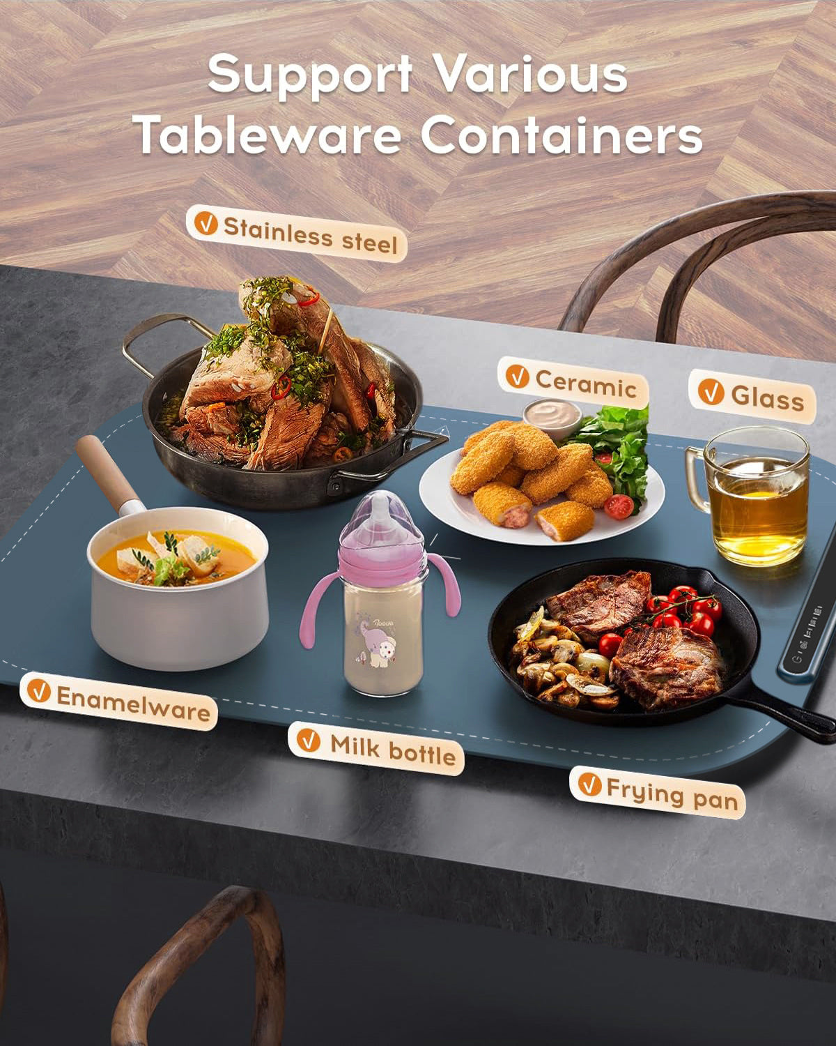 Electric food warmer mat